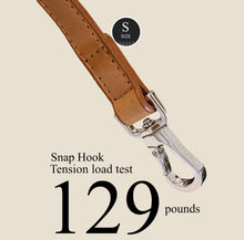 Load image into Gallery viewer, best cognac leather dog leash for small dogs
