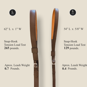 Mocha leather Dog leash for small and big dogs