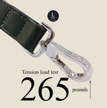Load image into Gallery viewer, Green Leather Leash Size L
