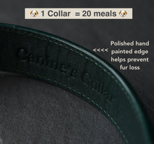 Load image into Gallery viewer, genuine green cowhide leather dog collar
