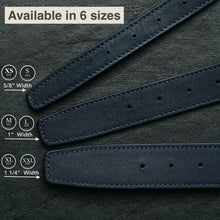 Load image into Gallery viewer, blue leather dog collar
