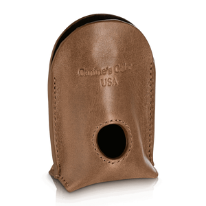 Light Brown Premium Leather Poop bag dispenser