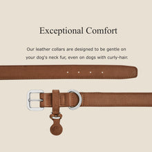 Load image into Gallery viewer, Trendy Cognac Leather dog collar 
