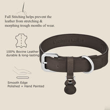 Load image into Gallery viewer, Comfort leather dog leash and collar set 
